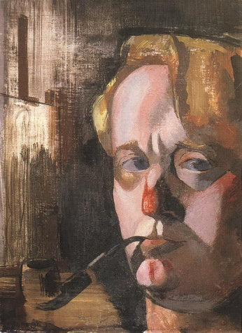 Self-portrait with Pipe and Easel