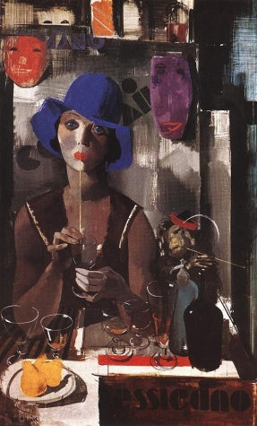 Woman with Blue Hat c 1930