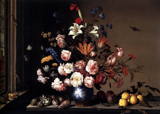 Vase of Flowers by a Window 1650-57