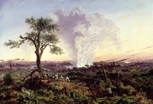 Victoria Falls at Sunrise with The Smoke or Spraycloud 1863