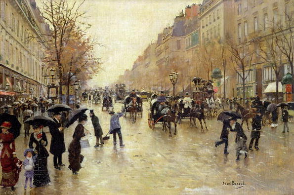 Boulevard Poissonniere in the Rain 1885