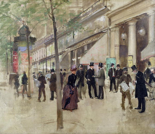 The Boulevard Montmartre and the Theatre des Varietes 1886