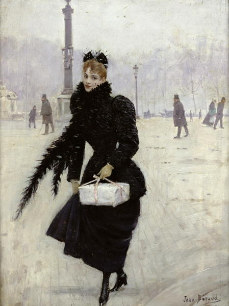 Parisian woman in the Place de la Concorde 1890