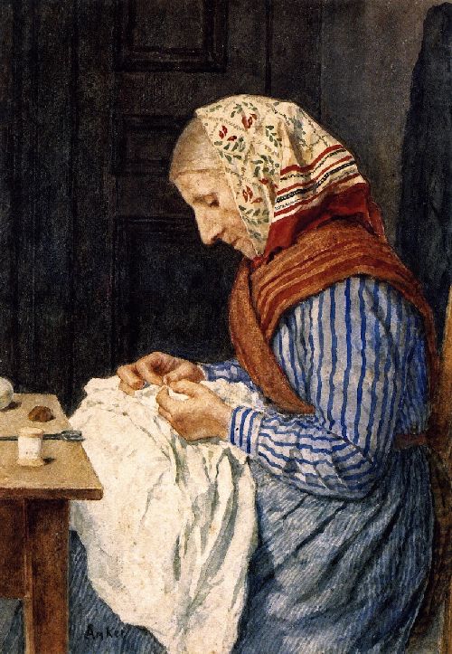 A Farmer's Wife Sewing