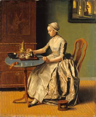 A Lady Pouring Chocolate