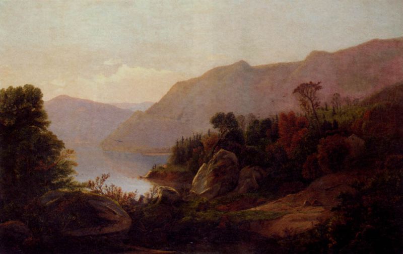 A Mountainous Lake Landscape