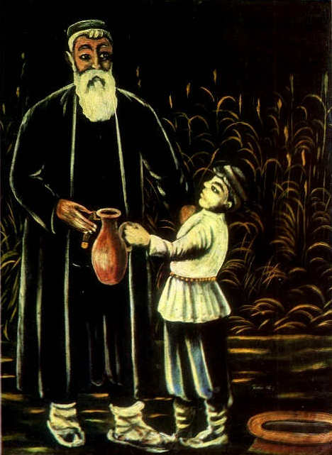 A Peasant With His Grandson