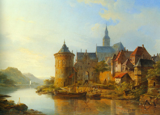 A View of a Town along the Rhine