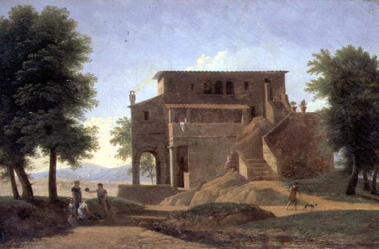 An Italian Villa with Figures