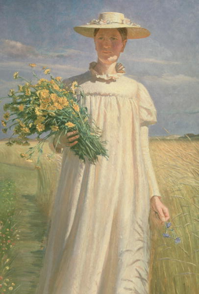 Anna Ancher returning from Flower Picking 1902