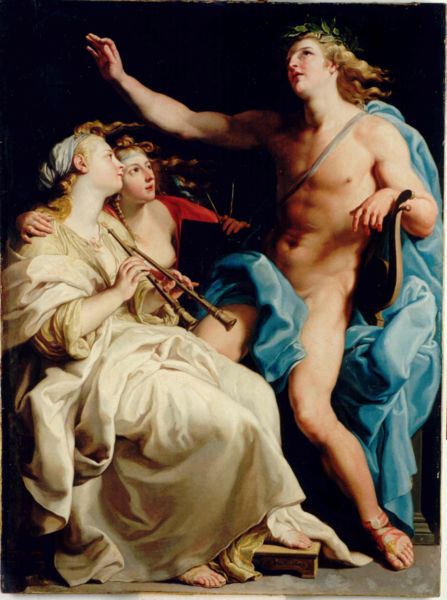 Apollo and Two Muses