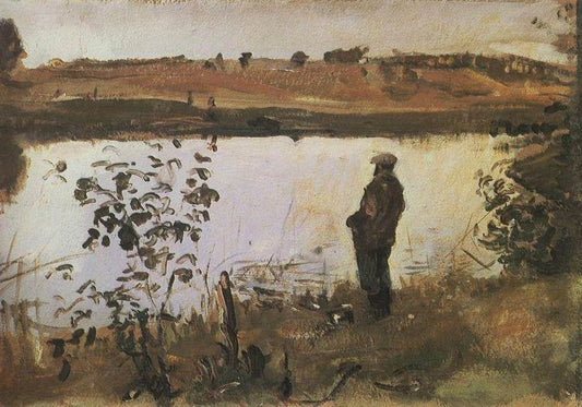 Artist Konstantin Korovin on the River Bank