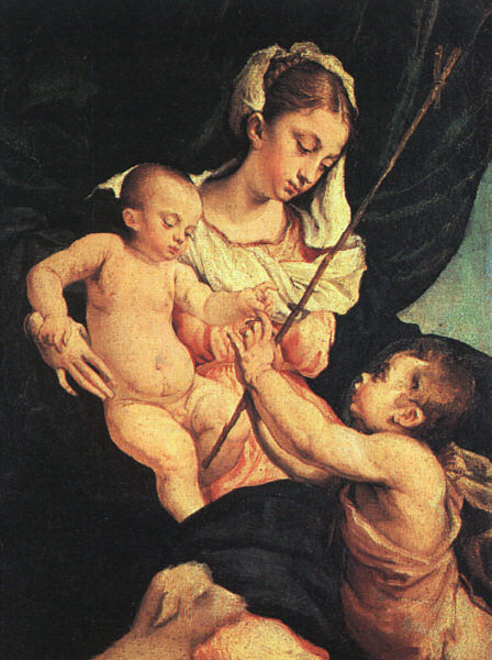 Madonna And Child With Saint John The Baptist