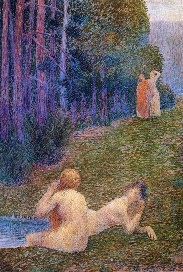 Bathers by a Stream