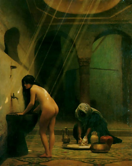 A Moorish Bath - Turkish Woman Bathing