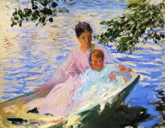 Study for 'Mother and Child in a Boat'