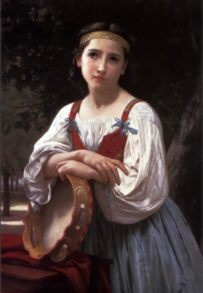 Gypsy Girl with a Basque Drum