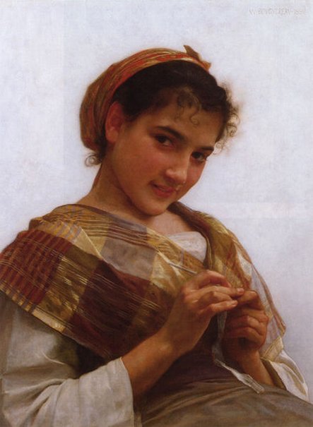 Young Girl Crocheting