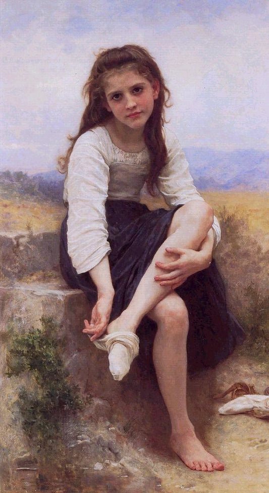 Young Girl Removing Her Socks