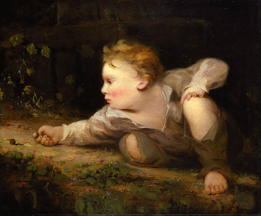 Boy Playing Marbles