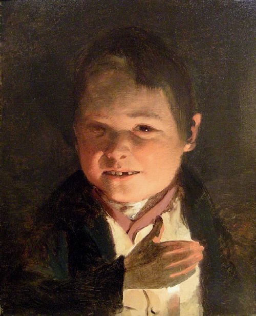 Boy in the candlelight