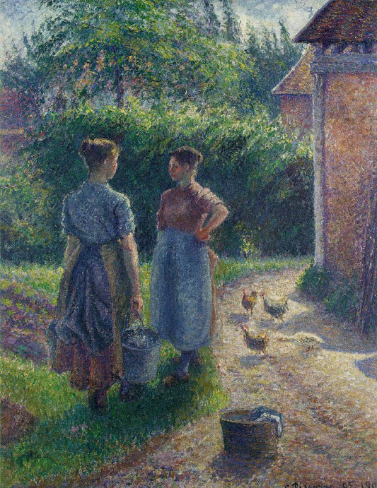 Peasants Chatting in the Farmyard Eragny