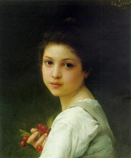 Portrait of a Young Girl with Cherries