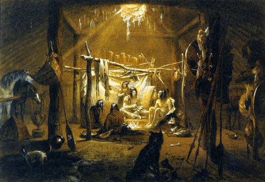 The Interior Of The Hut Of A Mandan Chief