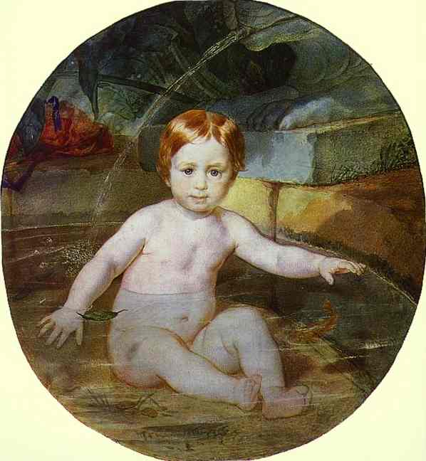 Child in a Swimming Pool Portrait of Prince A G Gagarin in Childhood