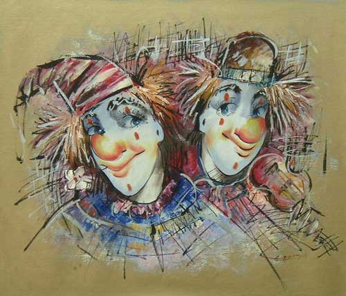 Clowns Paintings N026