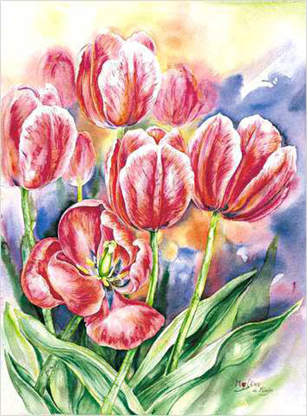 Colorful Flower Paintings N231