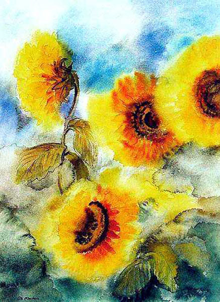 Colorful Flower Paintings N242