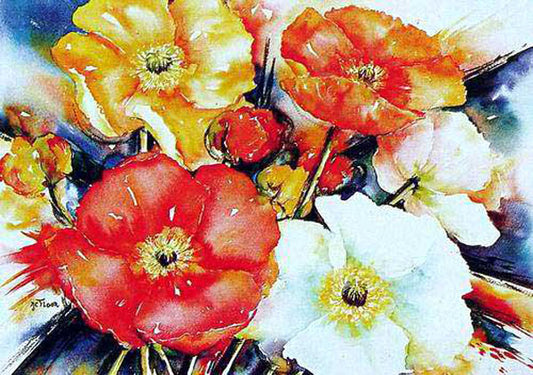 Colorful Flower Paintings N249