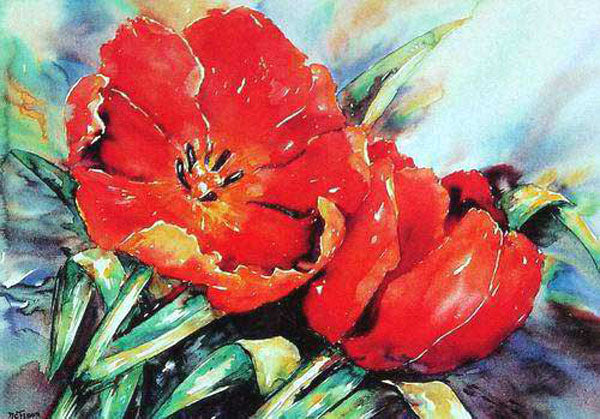 Colorful Flower Paintings N267