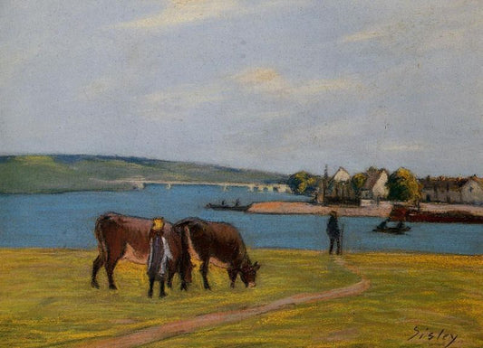 Cows by the Seine at Saint-Mammes