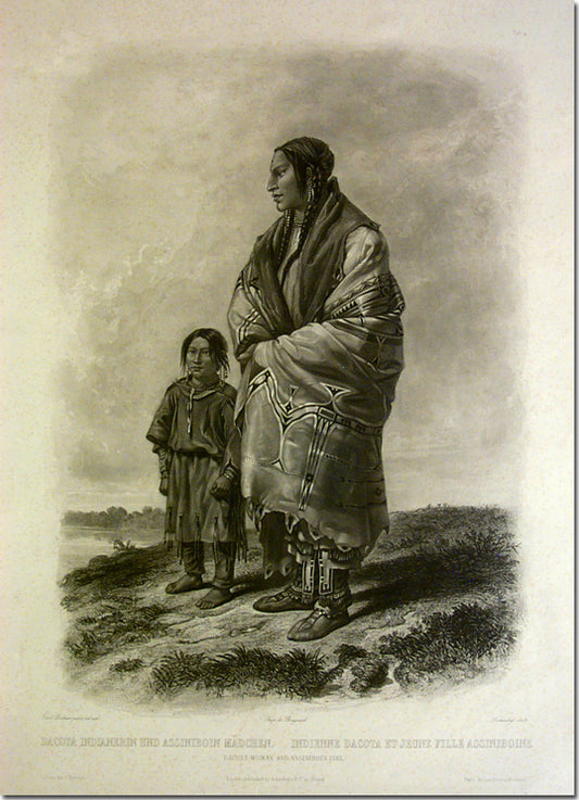 Dacota Woman and Assiniboin Girl