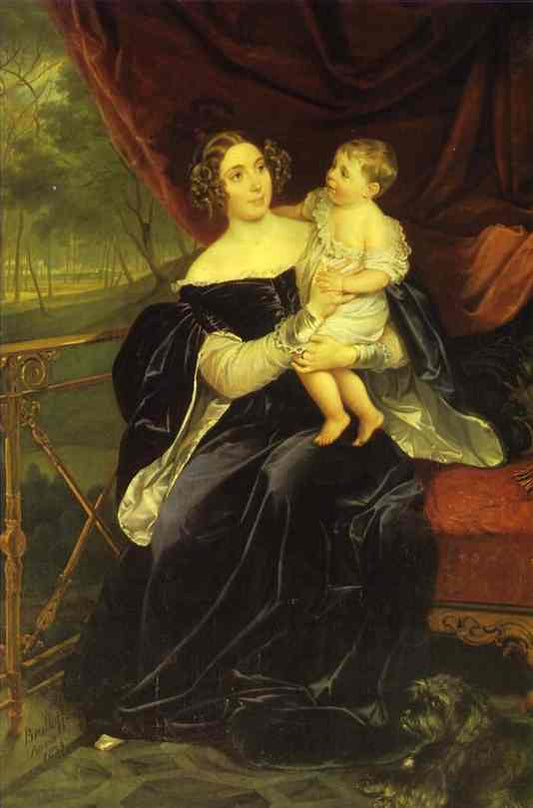 Portraitof Countess O I Orlova Davydova and Her Daughter