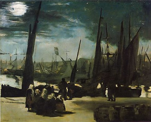 Moonlight over the Port of Boulogne