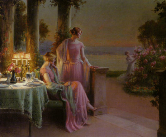 Elegant Ladies Taking Tea