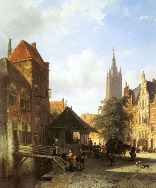 Figures in a Street in Delft II