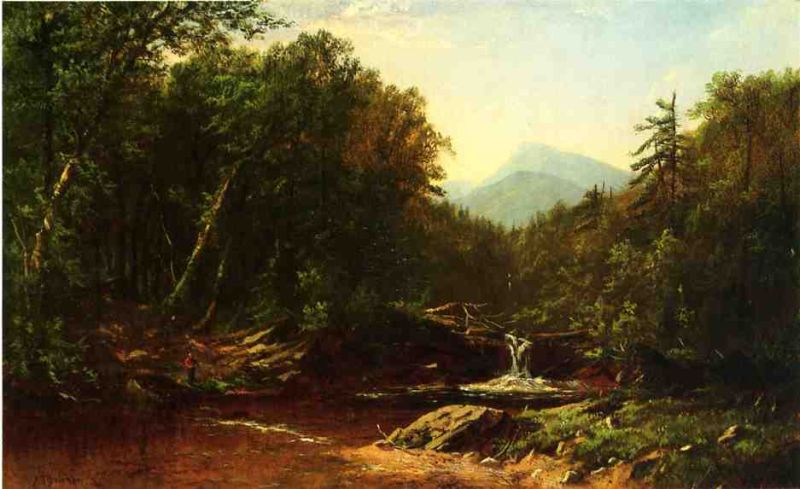 Fisherman by a Mountain Stream