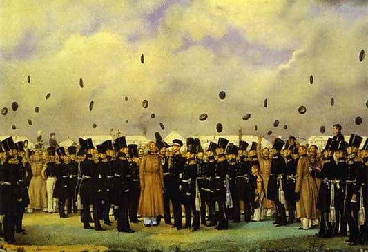 Grand Duke Mikhail Pavlovich Visiting The CampOf The Finland Regiment Of Imperial Guards On July 8, 1837