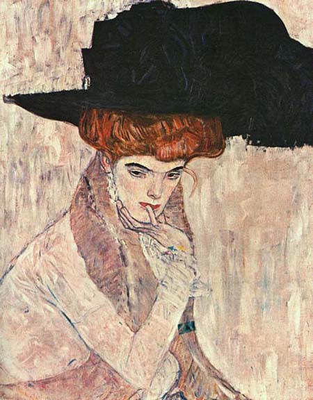 Lady with a feather hat