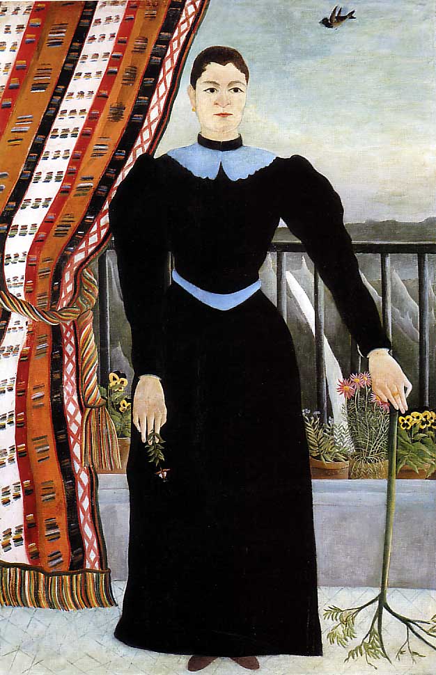 Portrait Of woman with twig