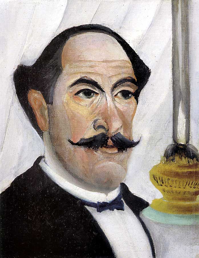 Self portrait of the Artist with a Lamp