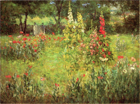 Hollyhocks-and-Poppies-The-Hermitage-1901