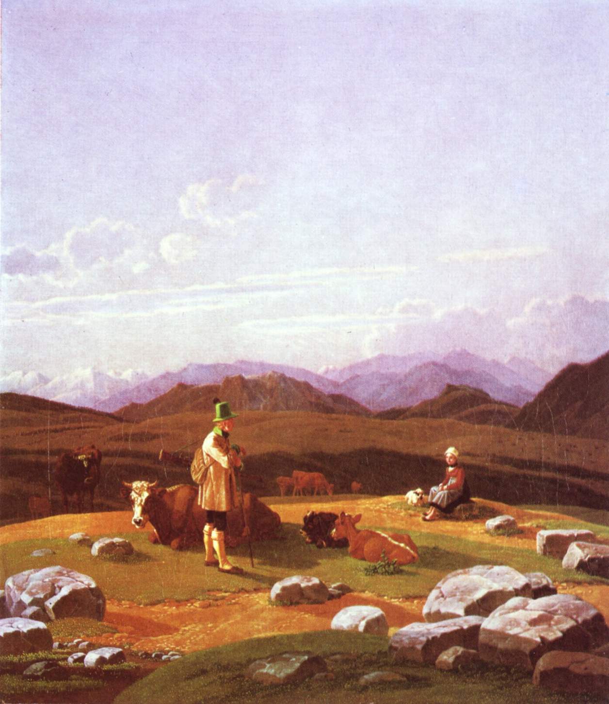 Hunters on the Mountain Pasture