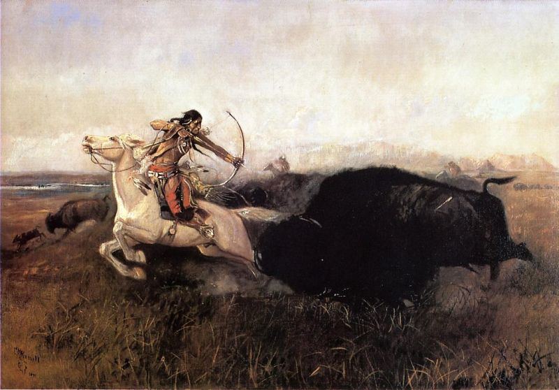 Indians Hunting Buffalo