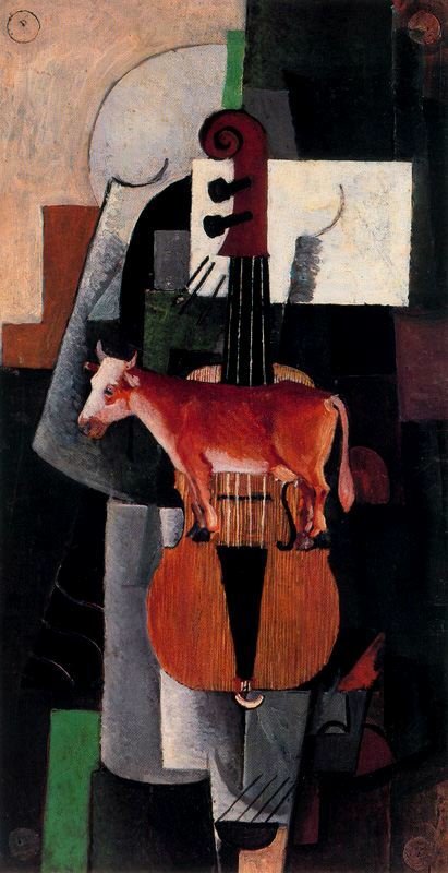 Cow and violin