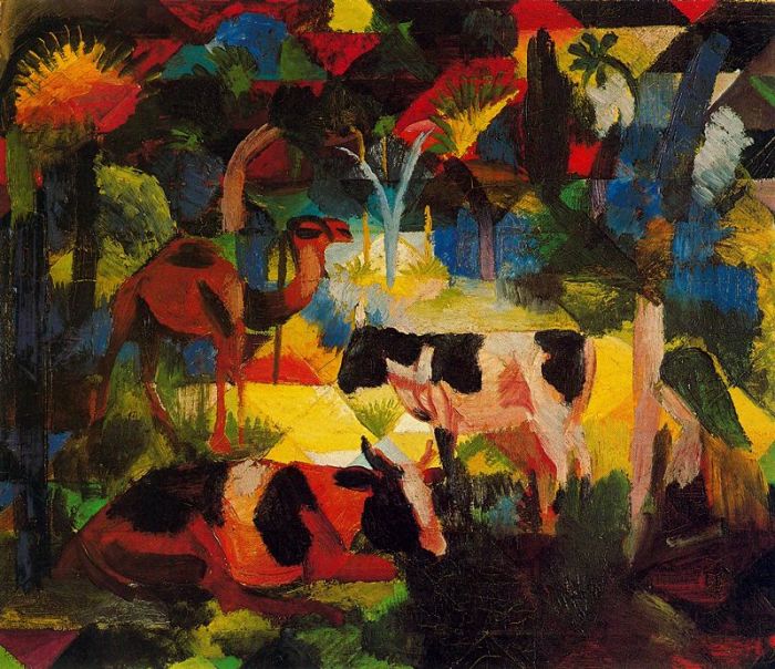 Landscape With Cows And A Camel